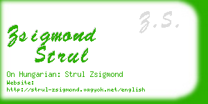 zsigmond strul business card
